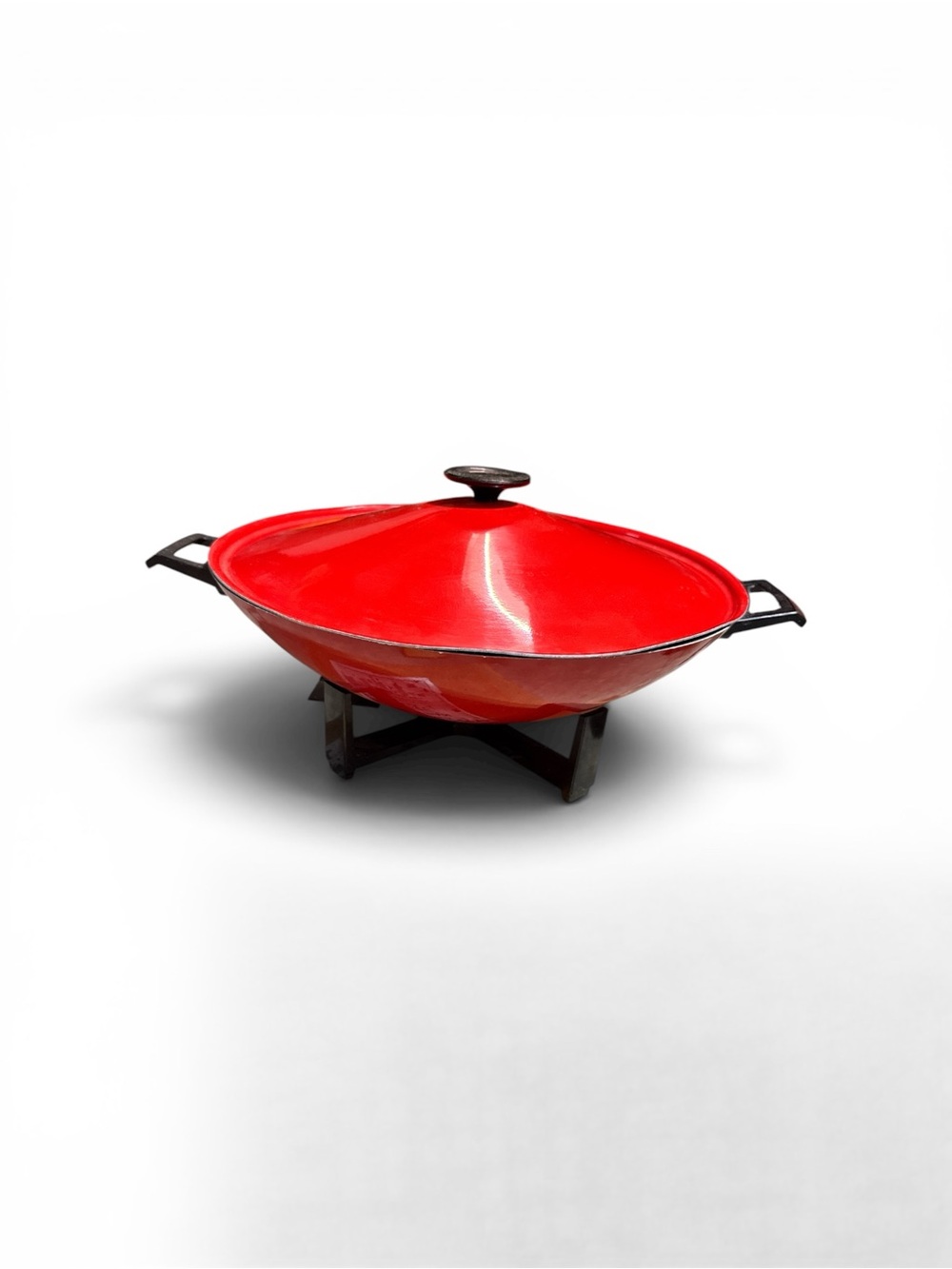 Vintage 1970s West Bend 5109 Electric Wok Atomic MCM Electric Wok Red USA Works